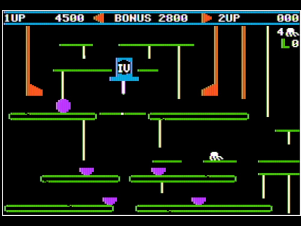 Gameplay of Apple Cider Spider for Apple II